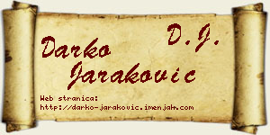 Darko Jaraković vizit kartica